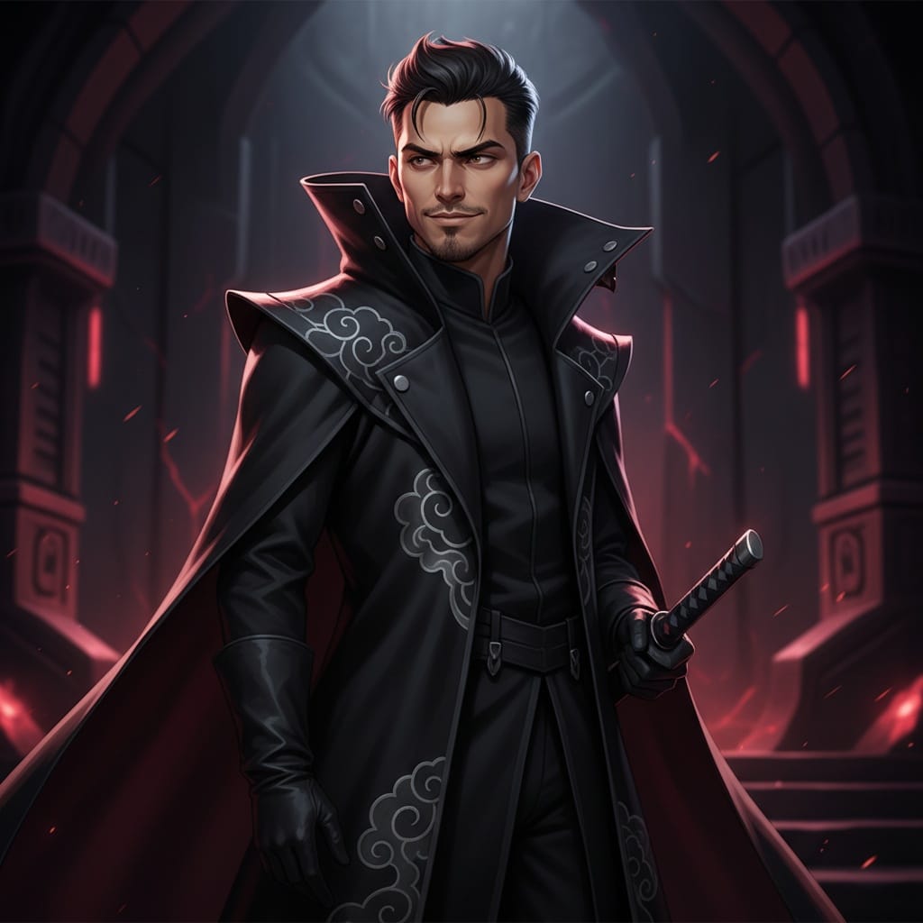 petite latino man villain dramatic shadows 85892460