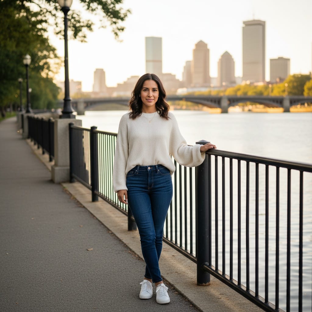 petite latino woman charles river esplanade 50524744