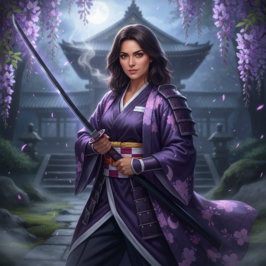 petite latino woman demon slayer warrior 81449802