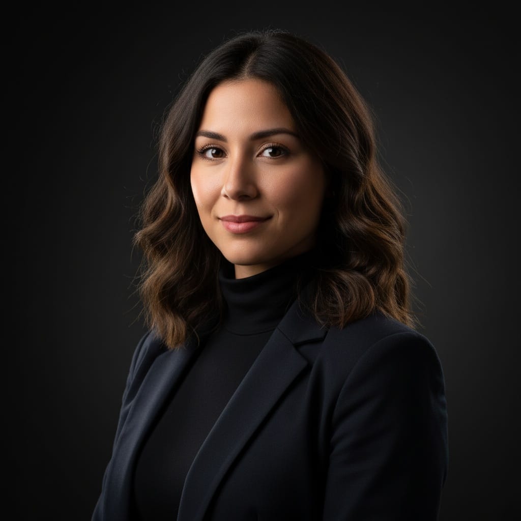 petite latino woman dramatic studio lighting 47354207