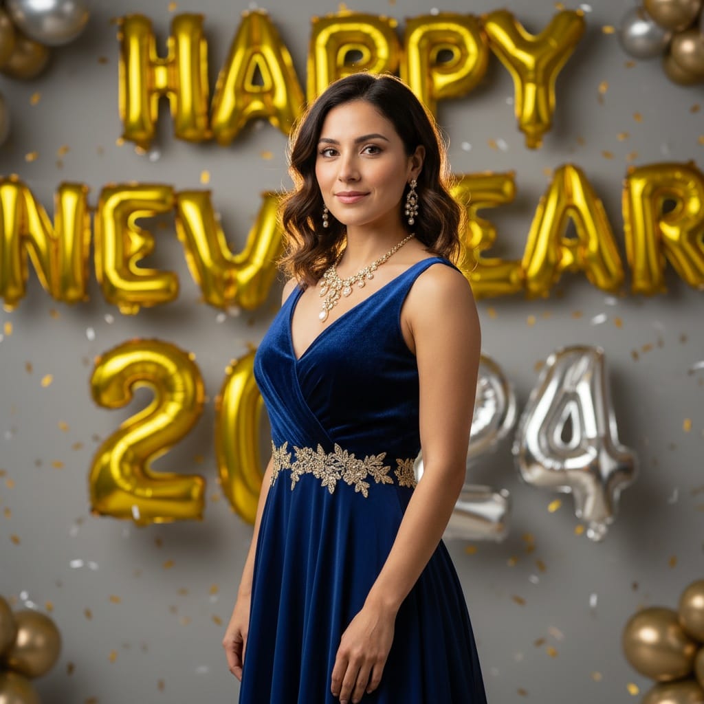 petite latino woman elegant formal portrait 78106070