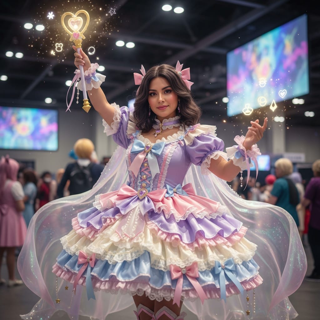 petite latino woman magical girl transformation 63855976