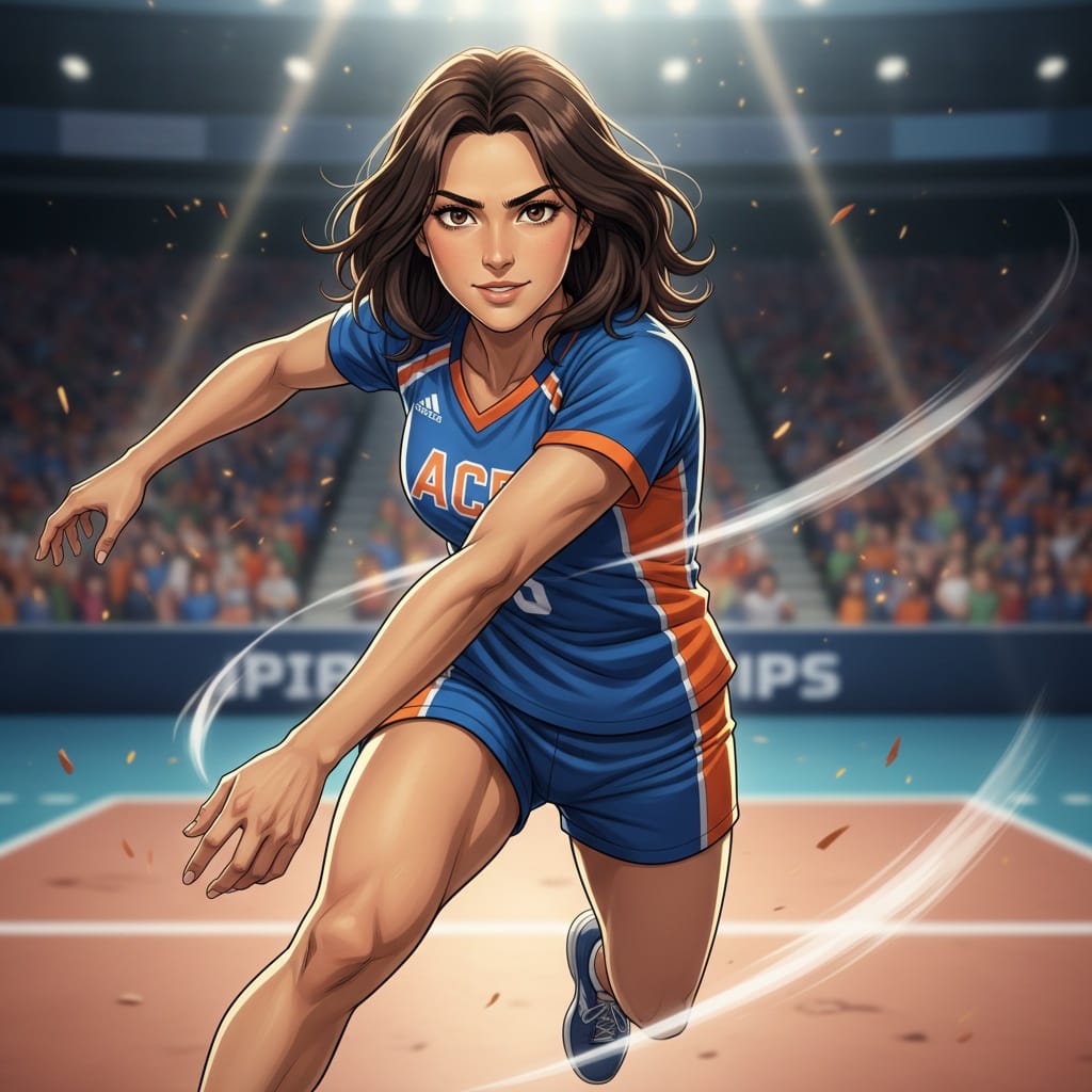 petite latino woman sports anime action 11127264