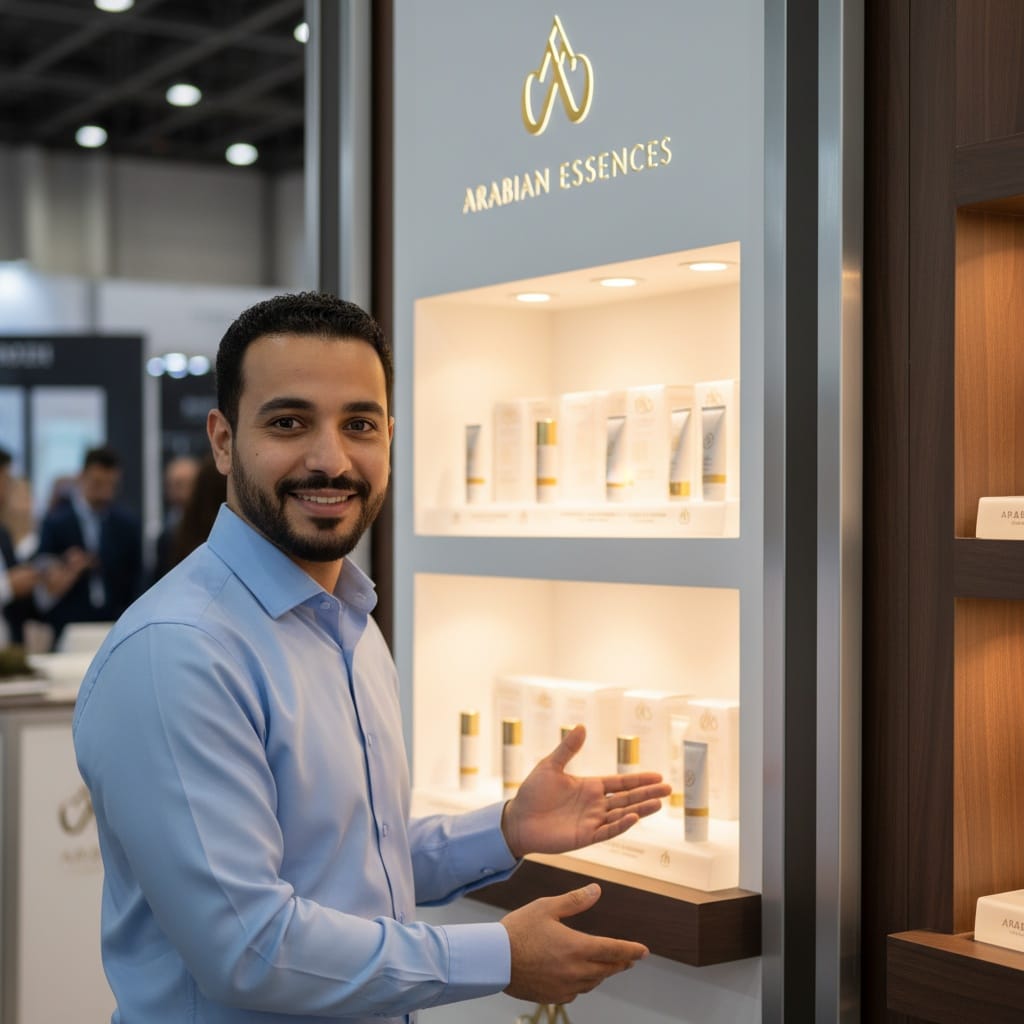 petite middle_eastern man product display closeup 82526360