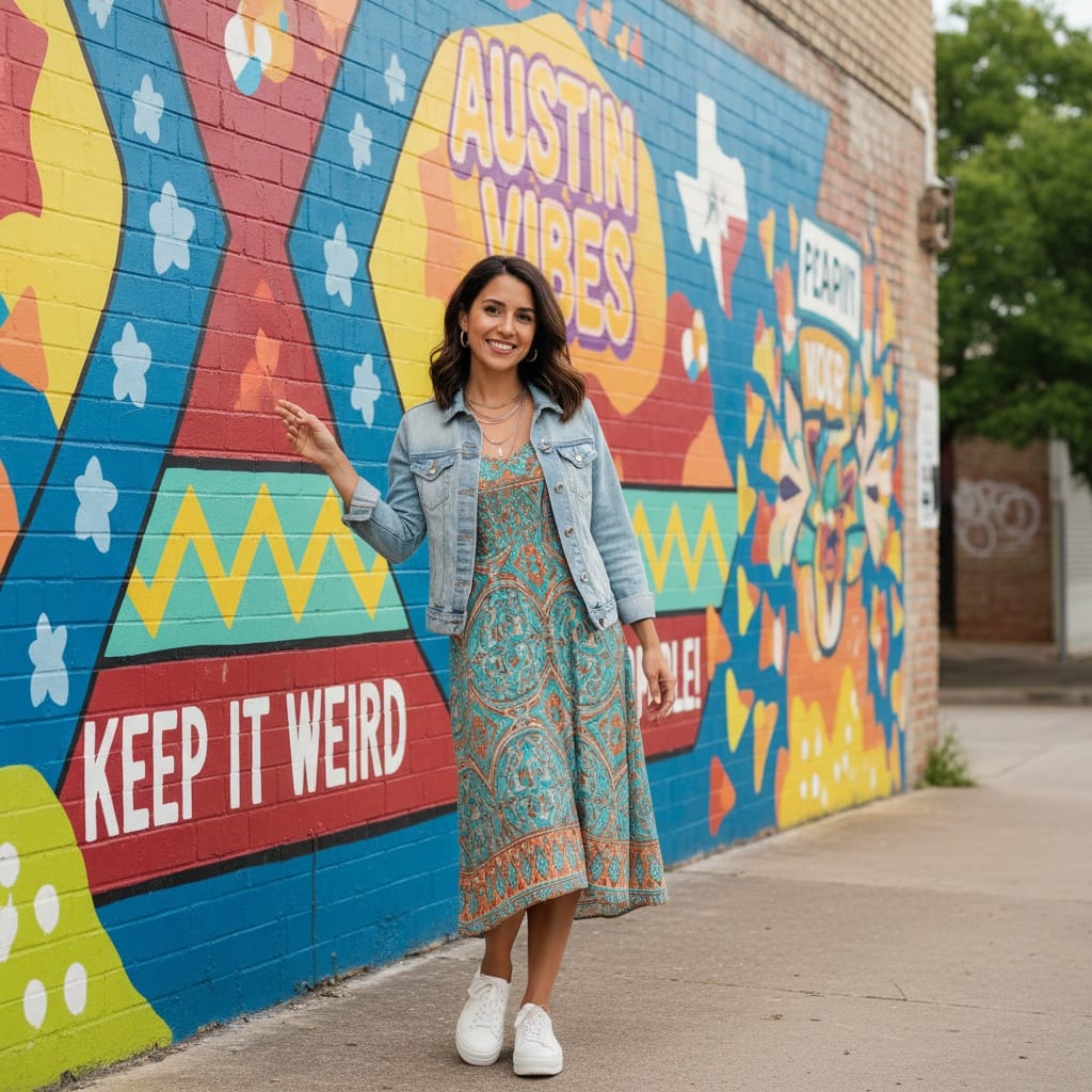petite middle_eastern woman downtown mural portrait 66233622