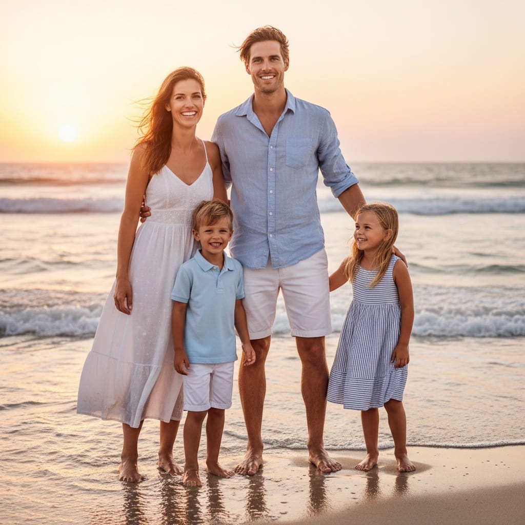 petite white man beach sunset shoreline 42644100