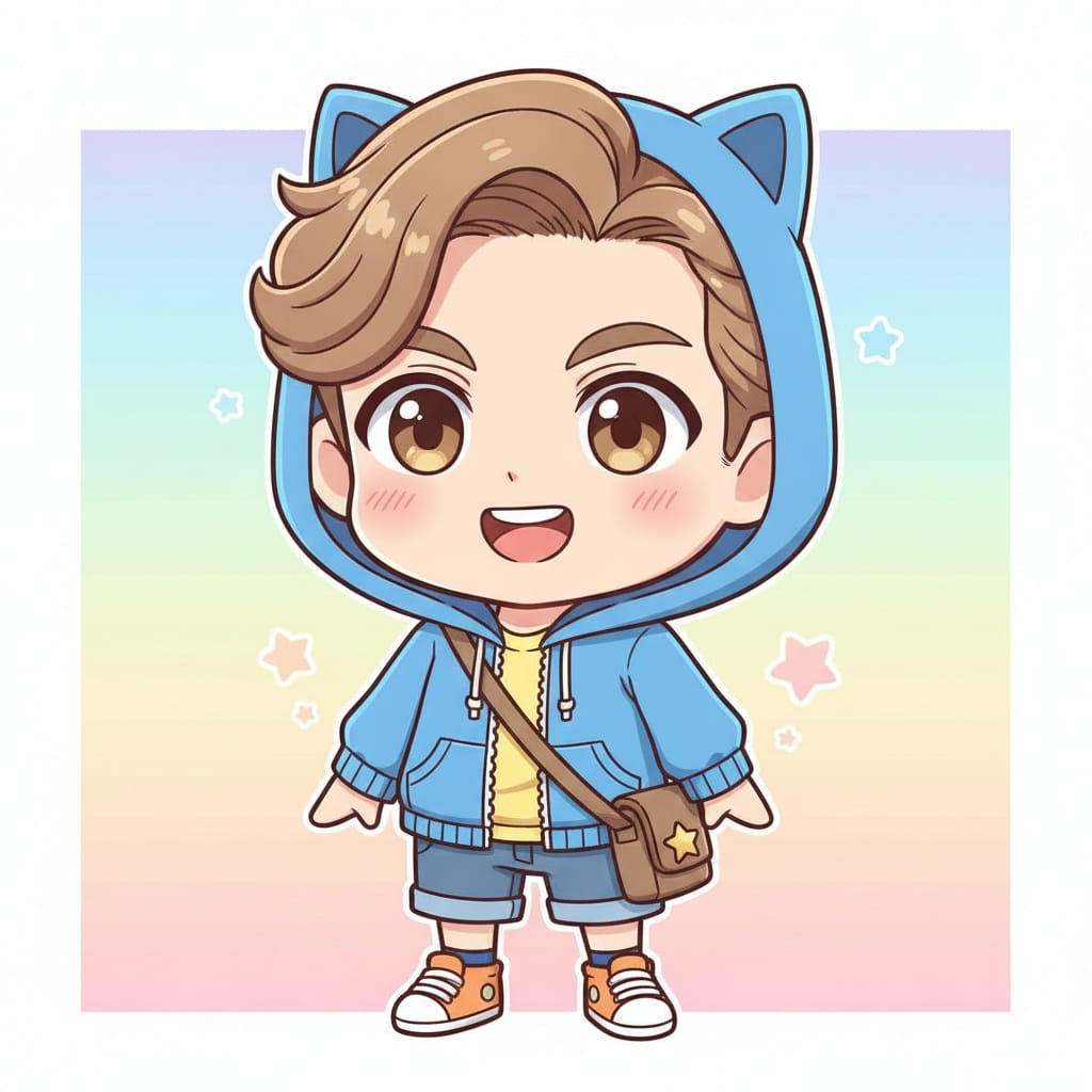 petite white man chibi cute expression 52629082