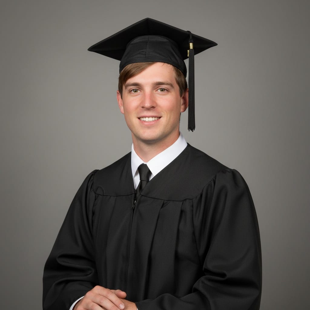 petite white man formal studio portrait 74431788