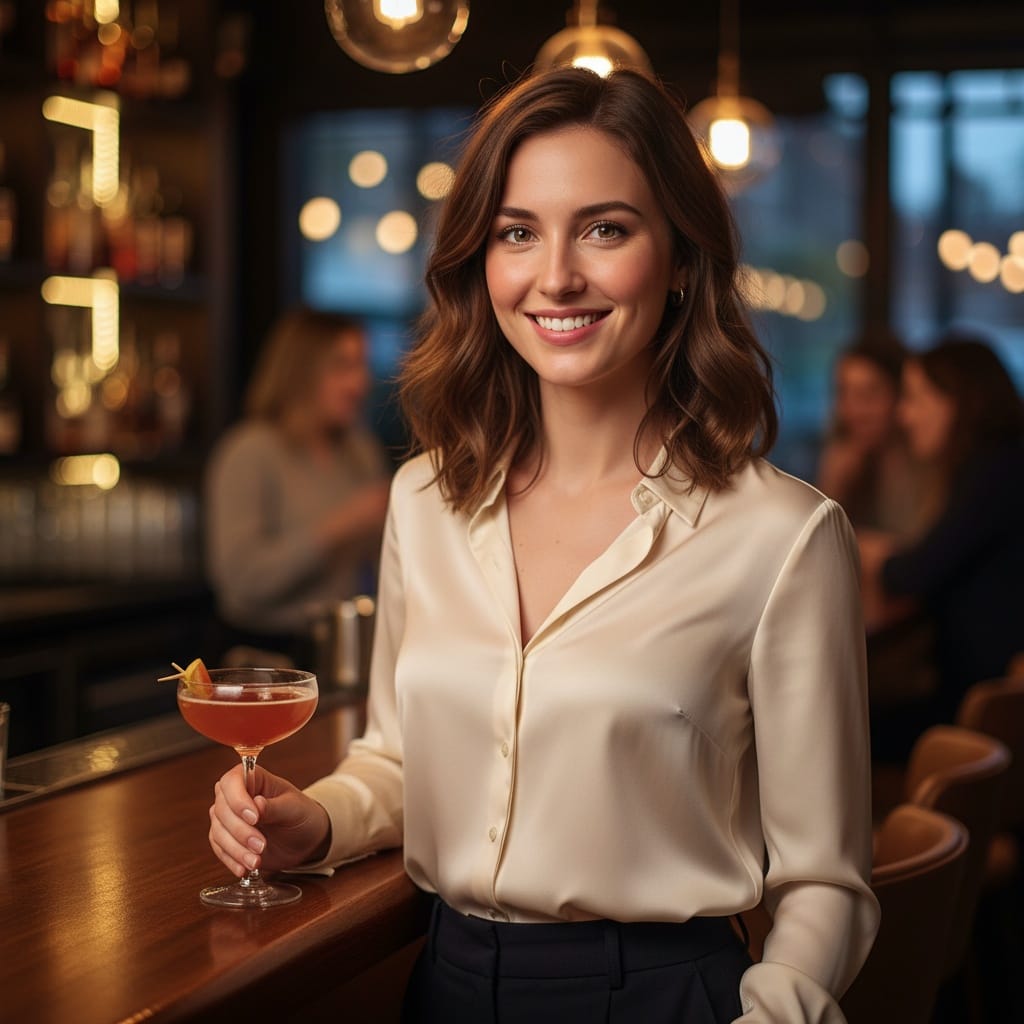 petite white woman bar nightlife scene 86530106