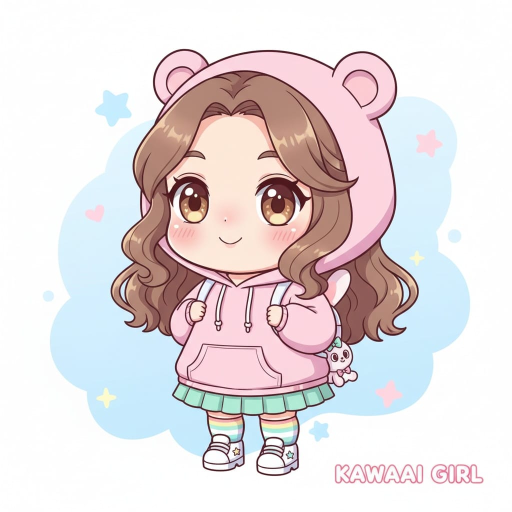 petite white woman chibi cute expression 67253969