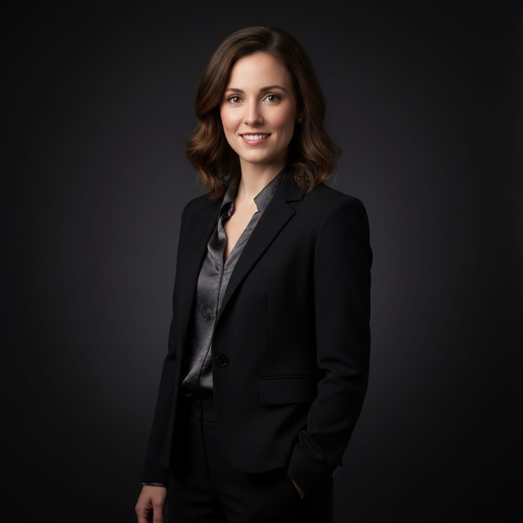 petite white woman classic studio power portrait 67745479