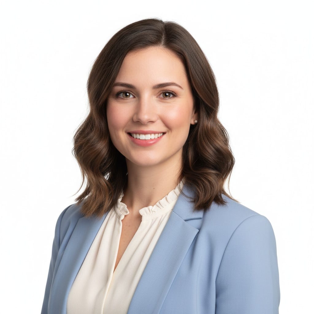 petite white woman clean white background 68363370