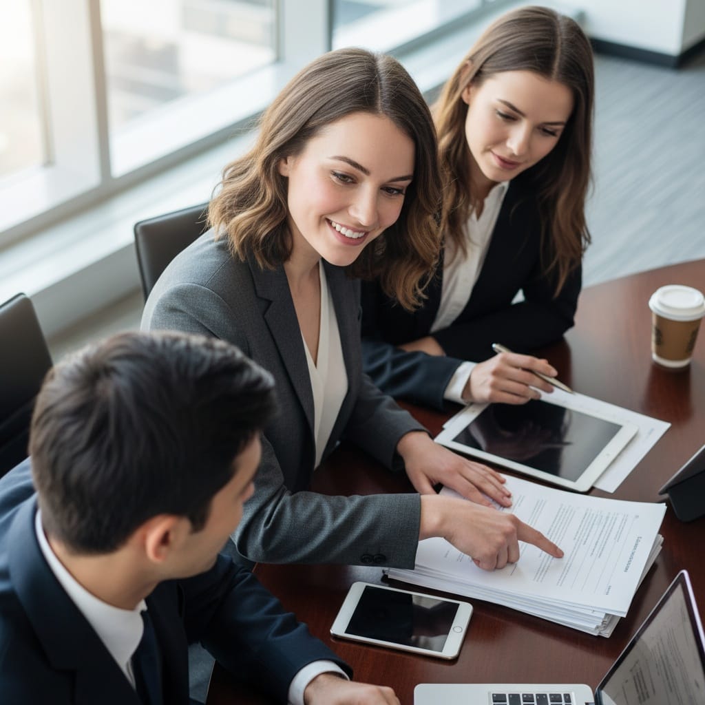 petite white woman collaborative working session 41062963