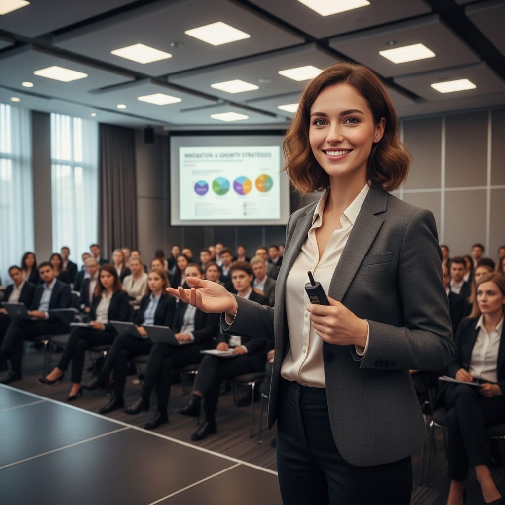 petite white woman full room overview shot 12689658