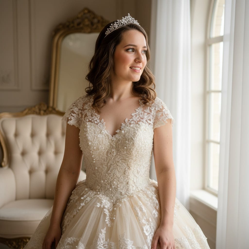 petite white woman natural light window portrait 93412980