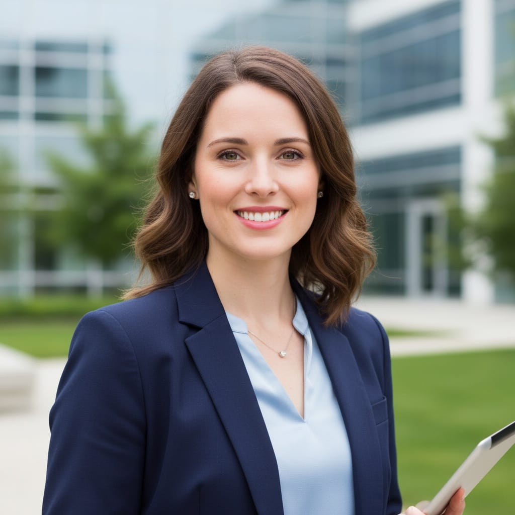petite white woman outdoor executive natural 52286705