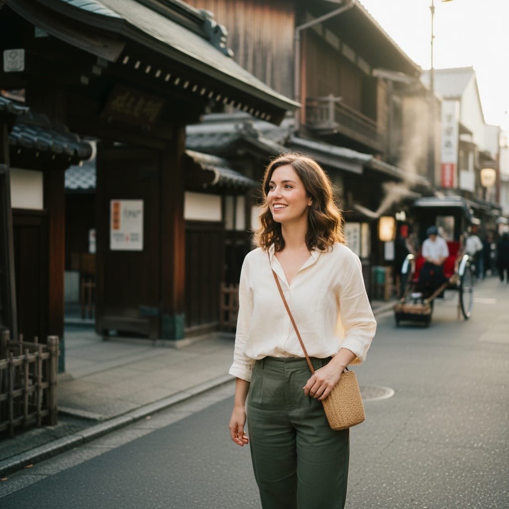 petite white woman ryogoku sumo district 14225343