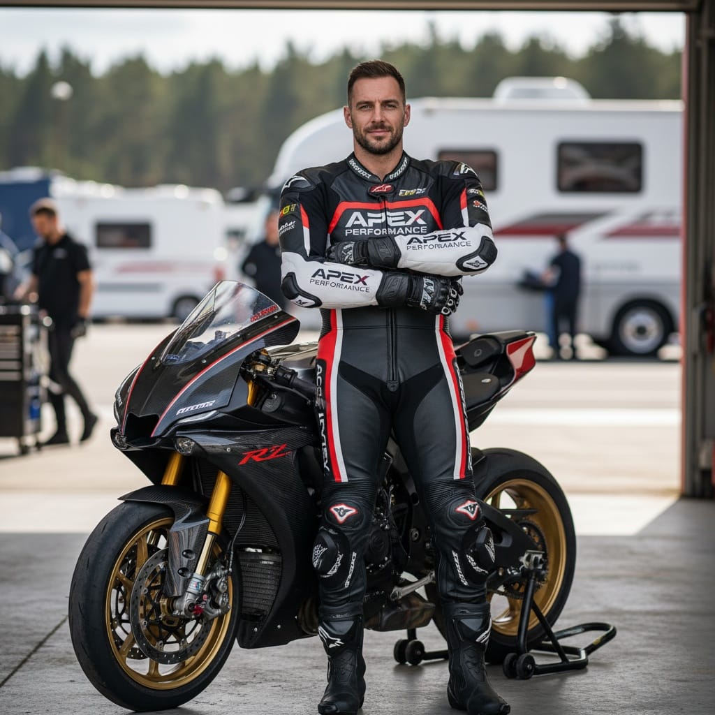 pit lane portrait with bike 64235961