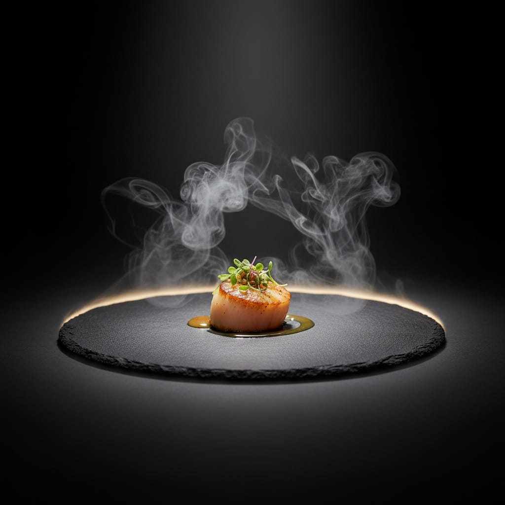 plated presentation dark mood 95852359