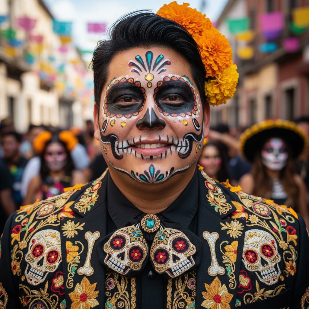 plus_size asian man day of dead celebration 46226169