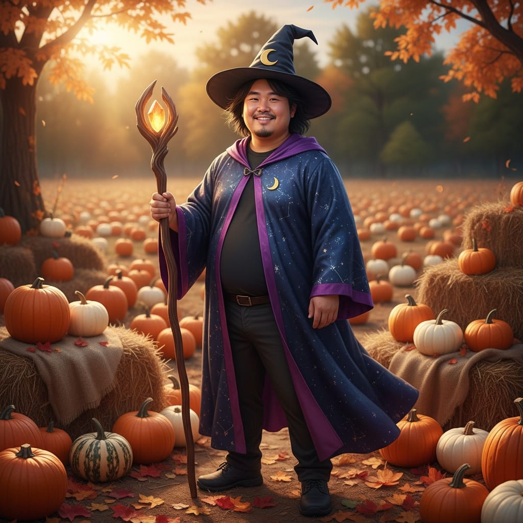 plus_size asian man friendly witch outdoors 66922883