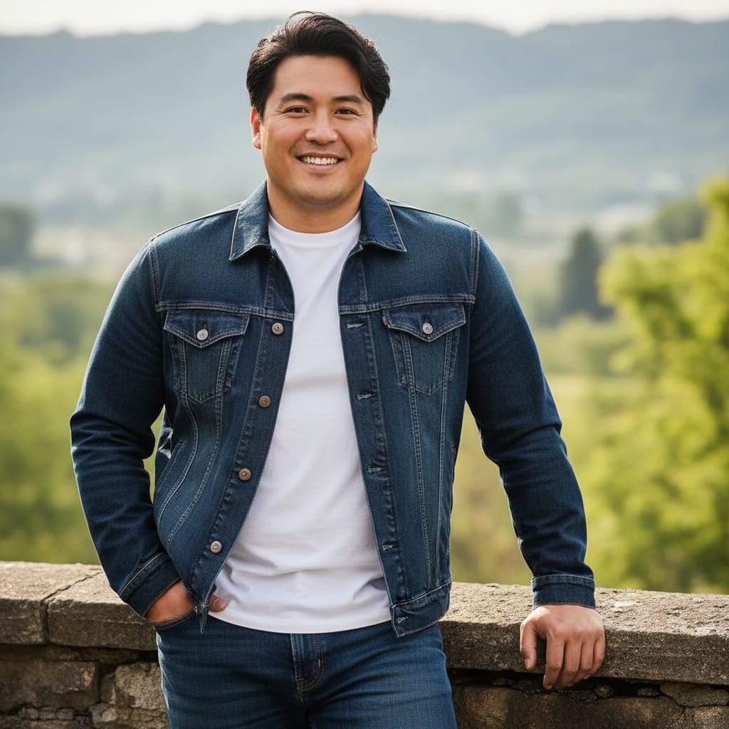 plus_size asian man outdoor denim campaign 24347064