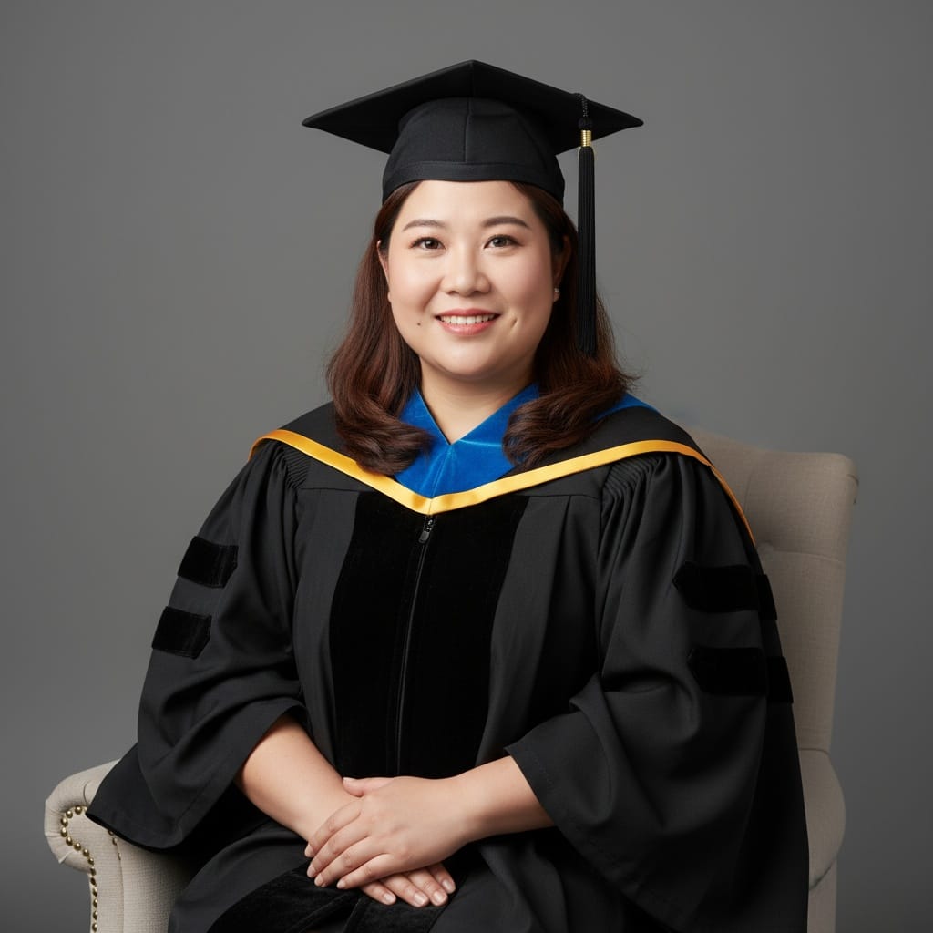 plus_size asian woman formal studio portrait 43413785