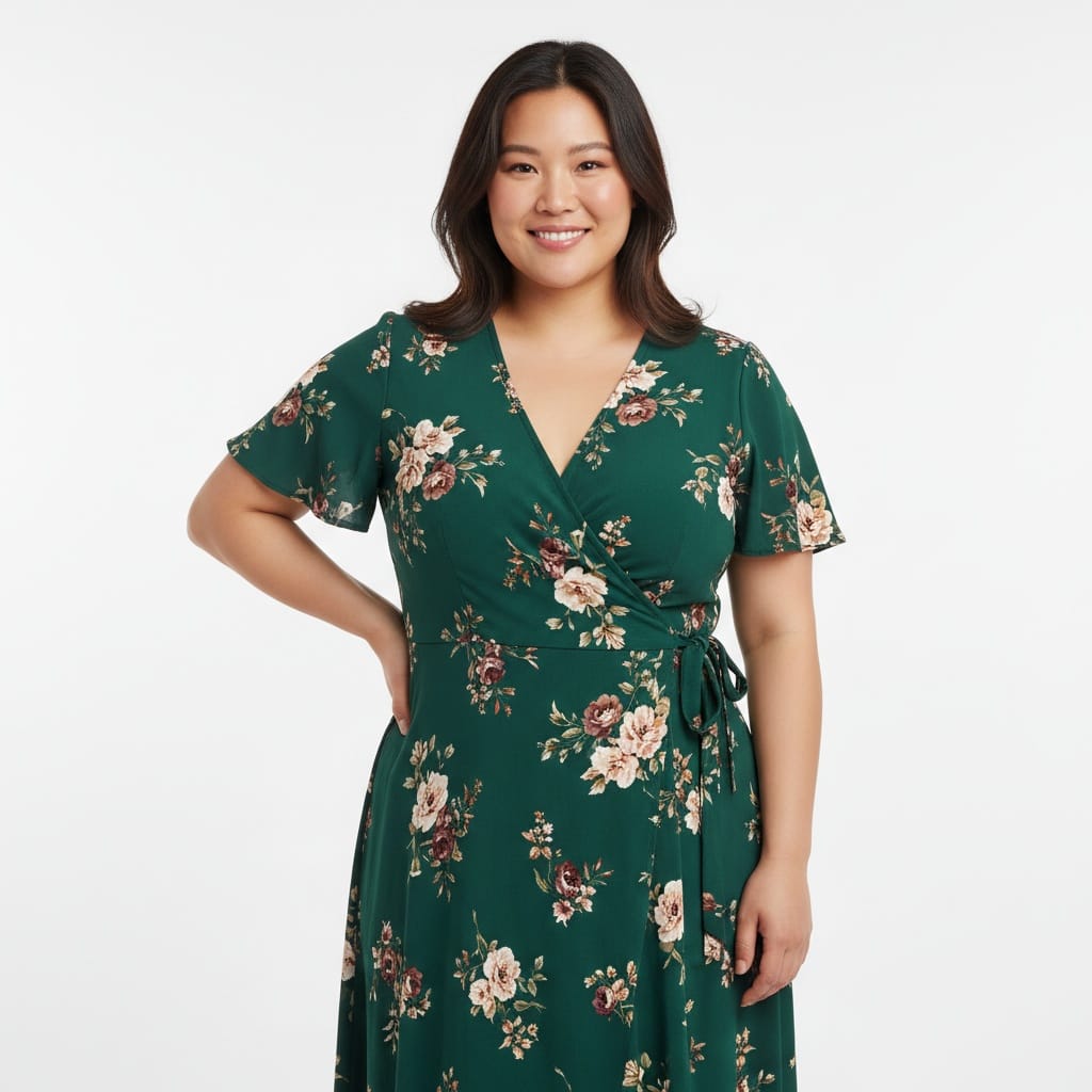 plus_size asian woman studio fashion full body 95227948