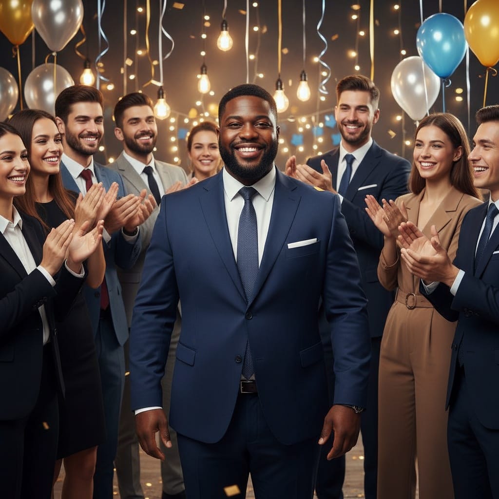 plus_size black man group celebration moment 25764078