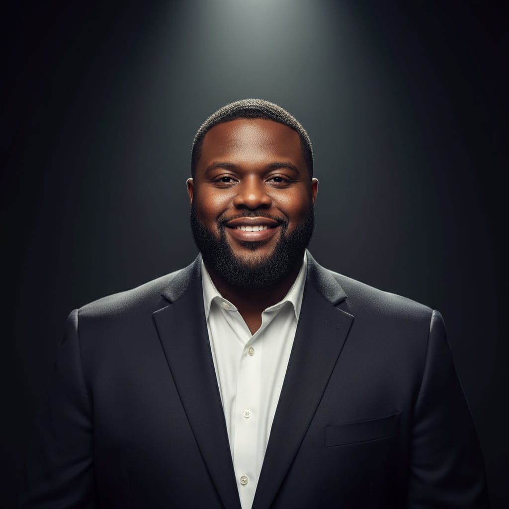 plus_size black man product spotlight dark venue 83491804