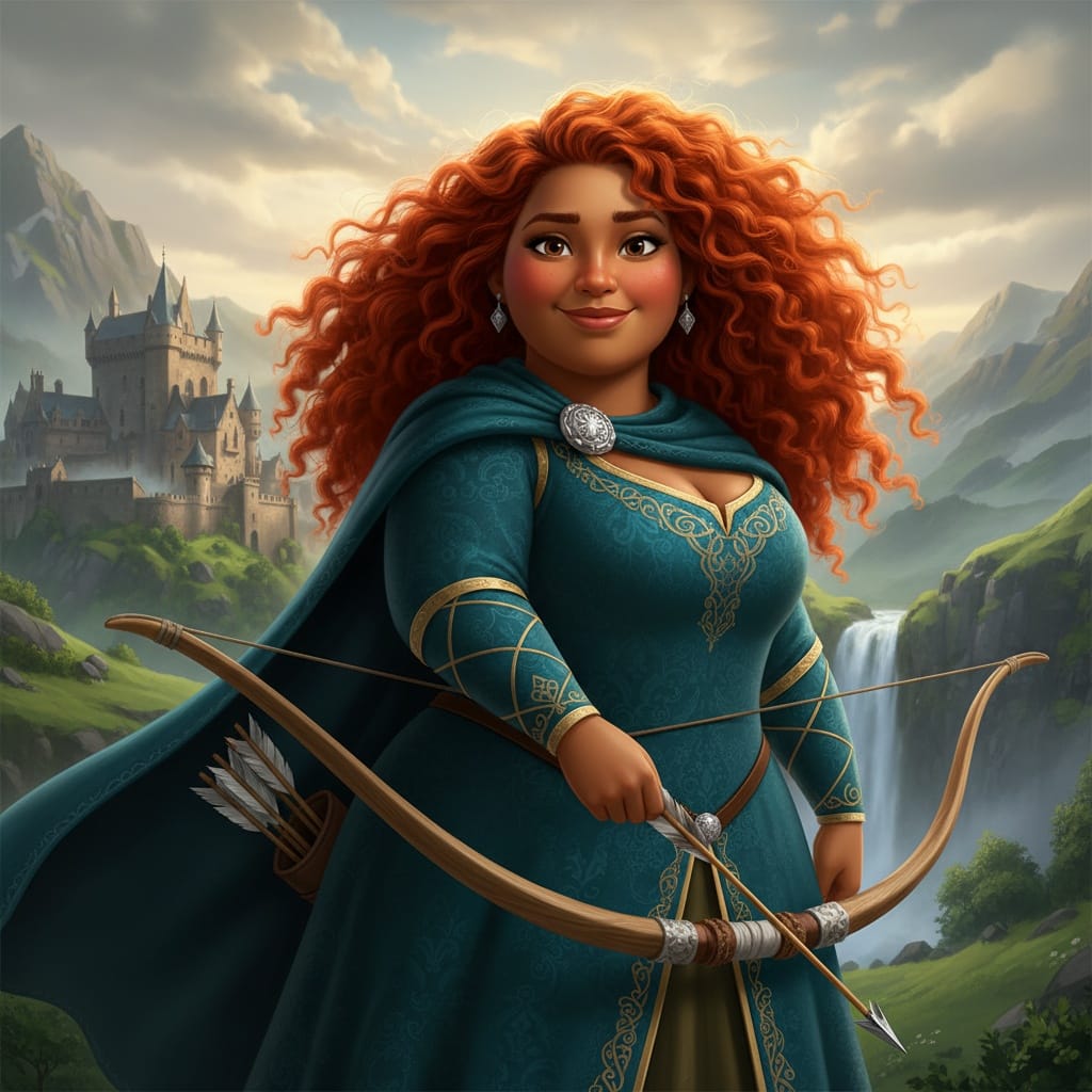 plus_size black woman brave merida archer 74151750