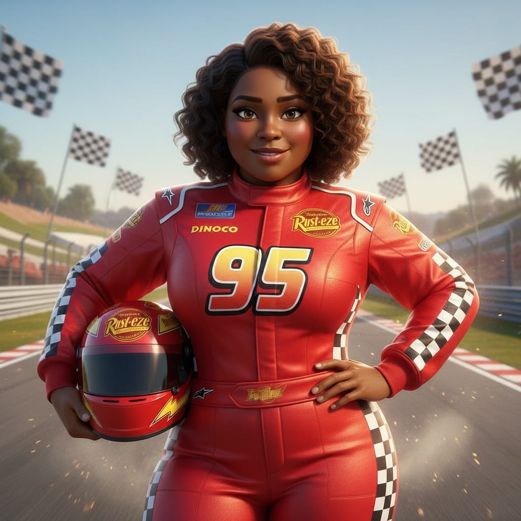 plus_size black woman cars lightning mcqueen racer 36402356