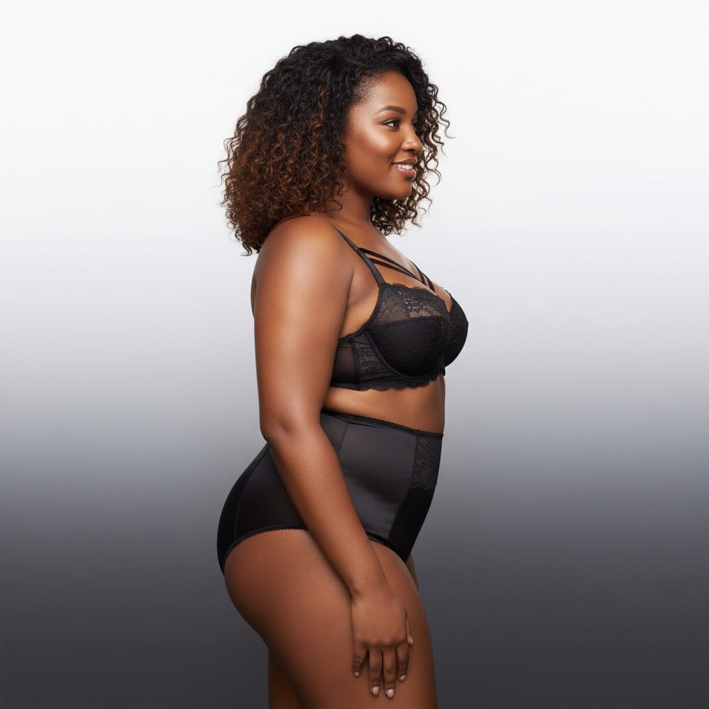plus_size black woman profile side angle artistic 40267600