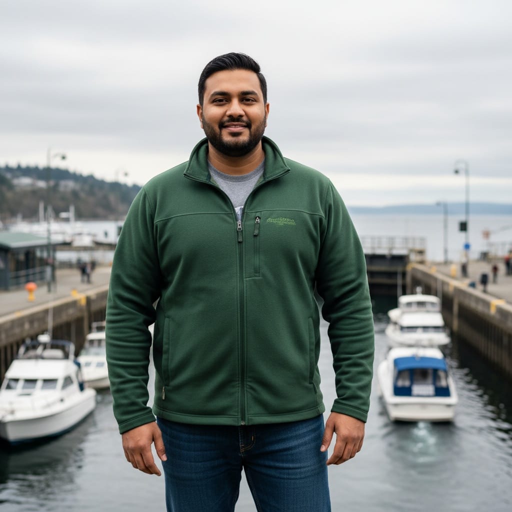 plus_size indian man ballard locks waterway 94913625