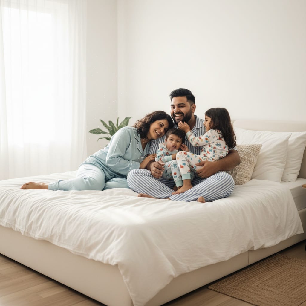 plus_size indian man bedroom morning routine 44070569