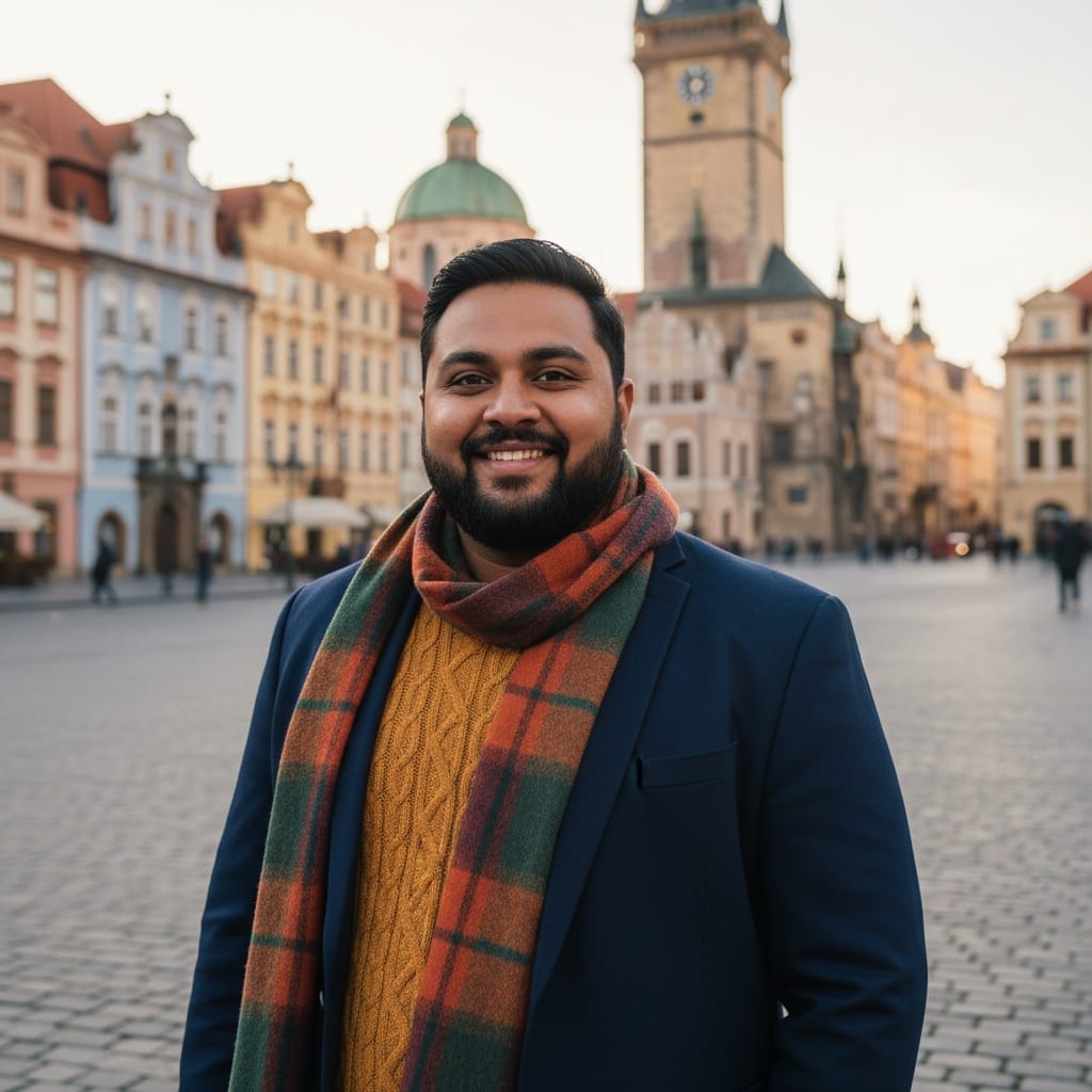 plus_size indian man prague old town square 37365817