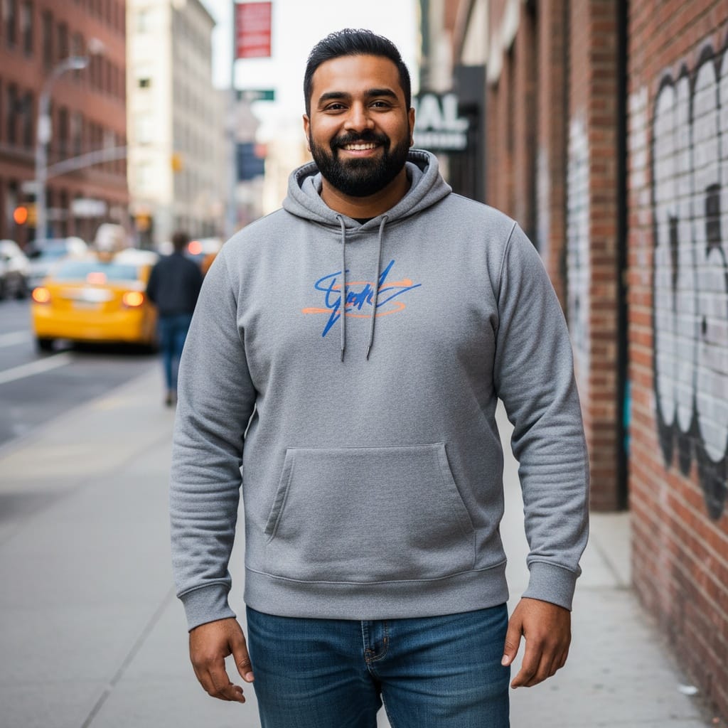 plus_size indian man urban street style casual 47808110