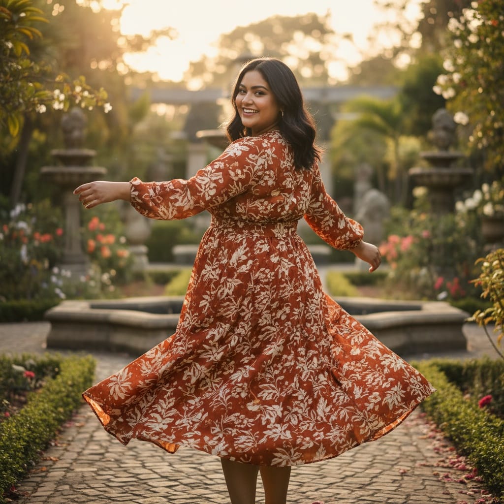 plus_size indian woman outdoor natural light full 21476742
