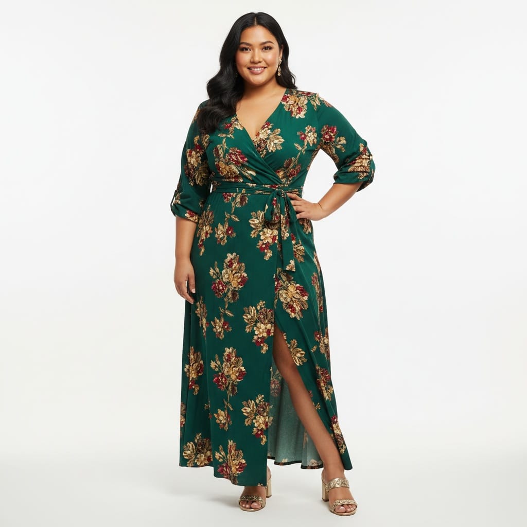 plus_size indian woman studio fashion full body 32949698
