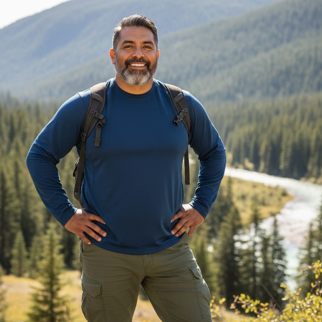 plus_size latino man active lifestyle outdoor 41019629