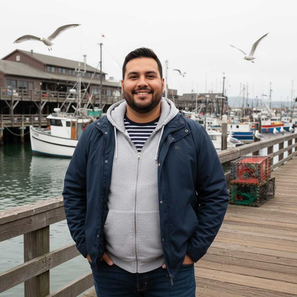 plus_size latino man fishermans wharf waterfront 16929671