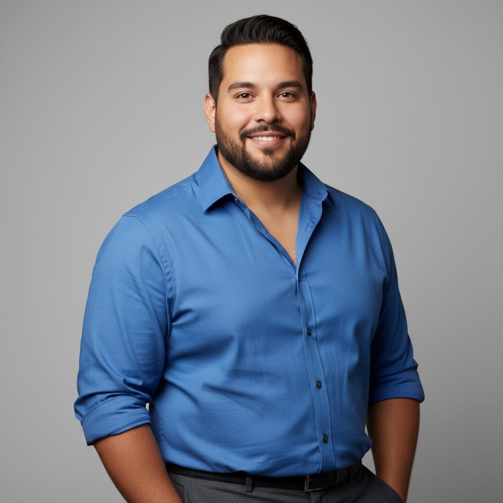 plus_size latino man neutral calm background 62250506