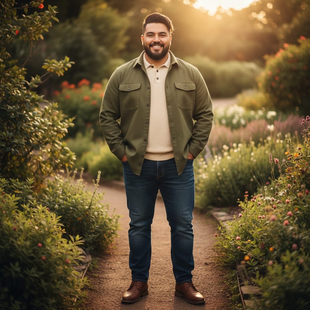 plus_size latino man outdoor natural light full 70478158
