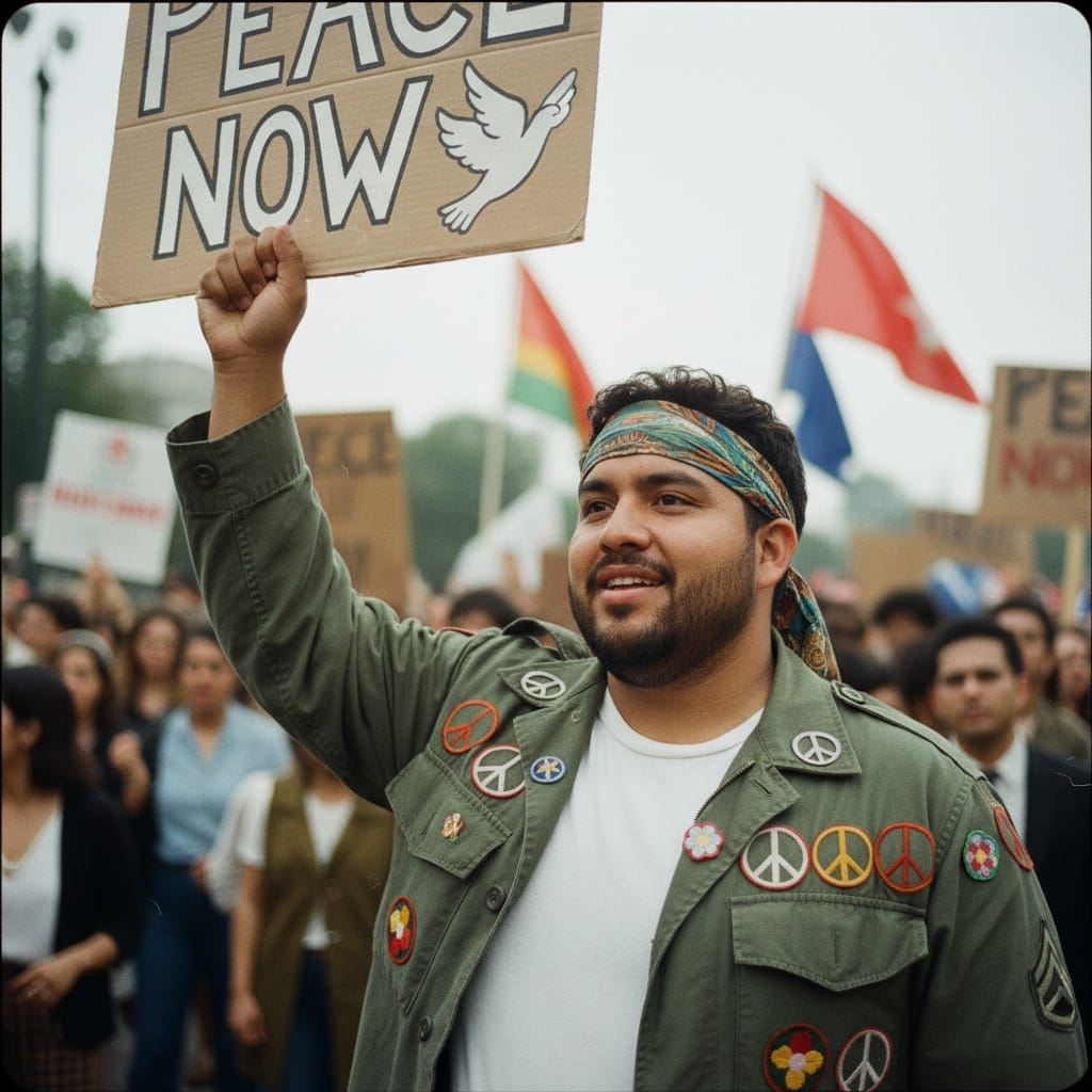 plus_size latino man protest peace movement 27751410