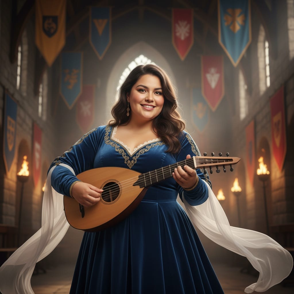 plus_size latino woman bard musician great hall 55722172