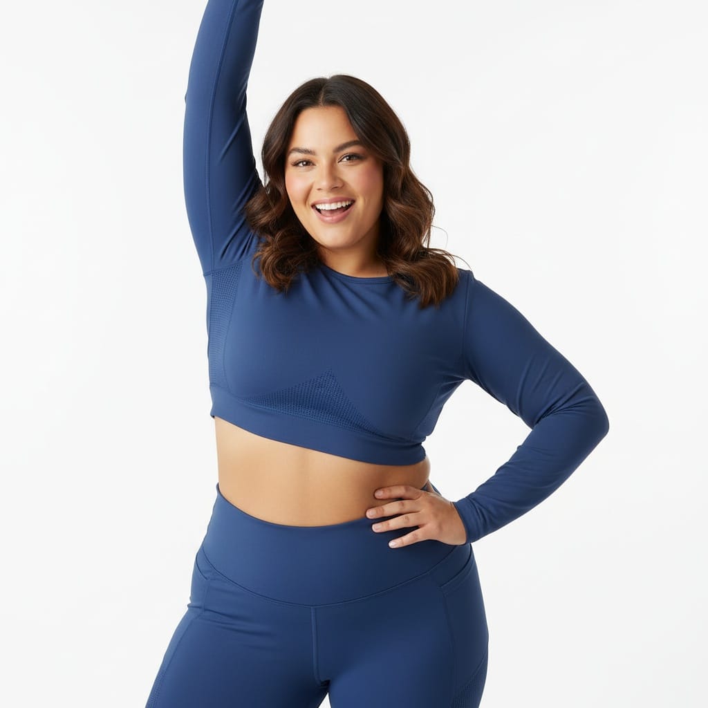 plus_size latino woman studio active wear fitness 10173912