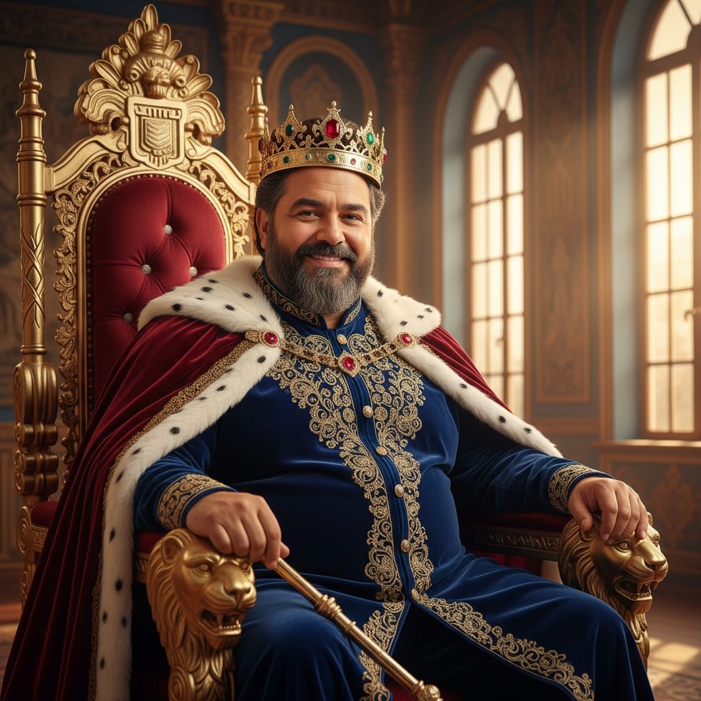plus_size middle_eastern man royal throne room 34381866