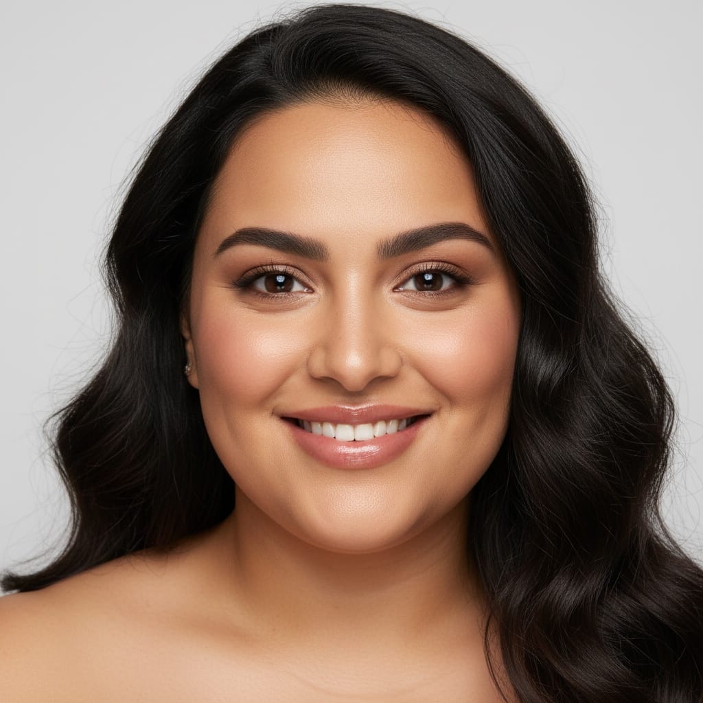 plus_size middle_eastern woman close up beauty shot 49036852