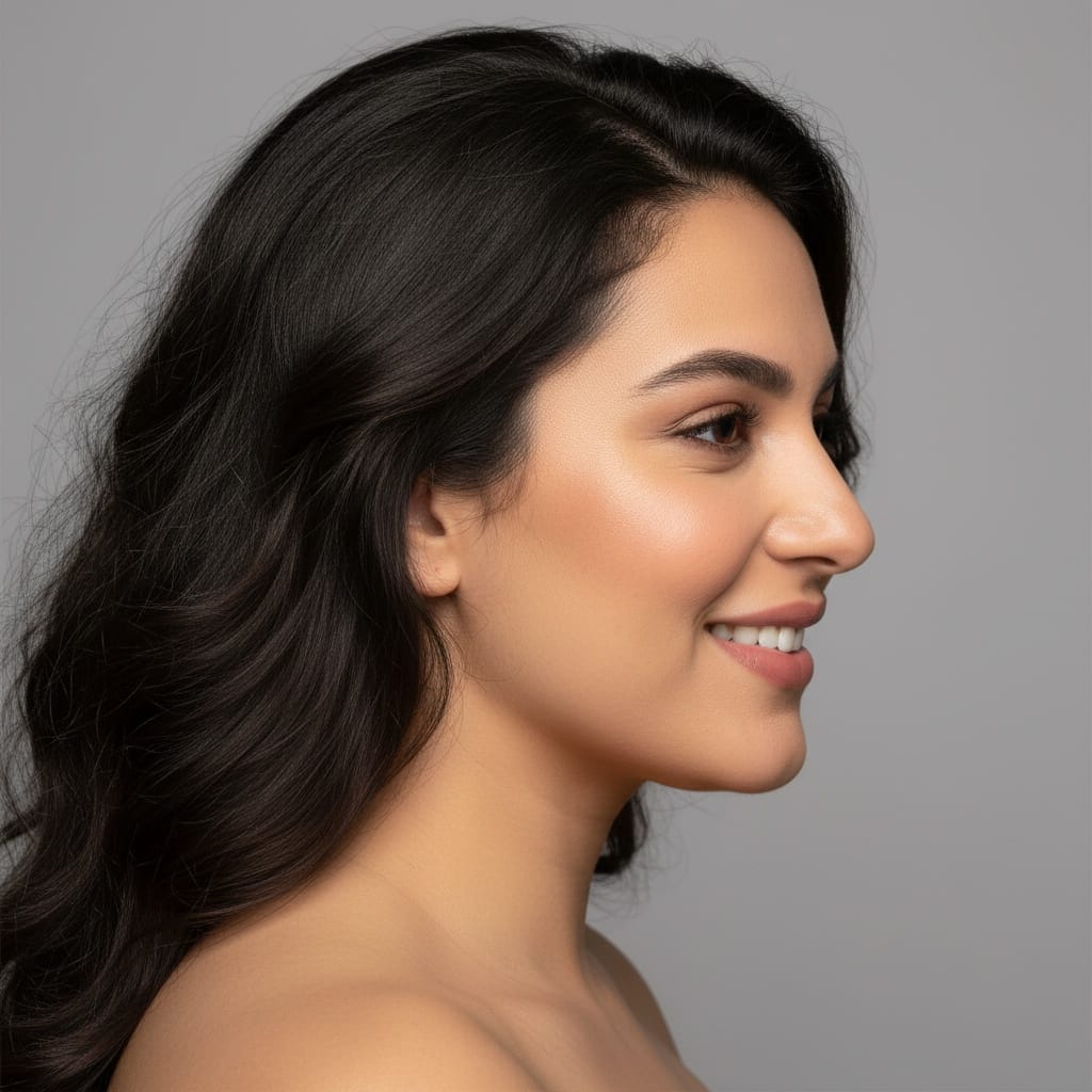 plus_size middle_eastern woman profile side angle 41660720