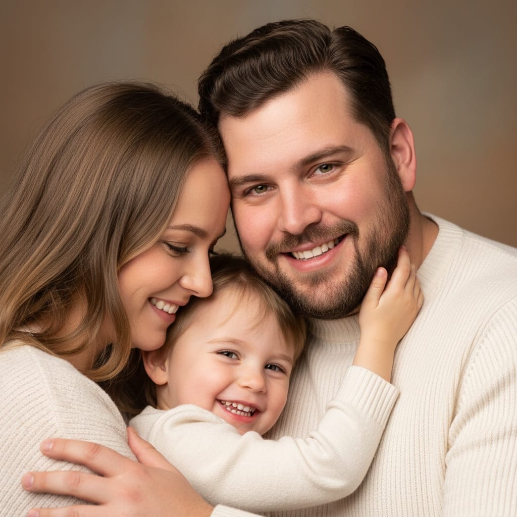plus_size white man close up intimate huddle 18486226